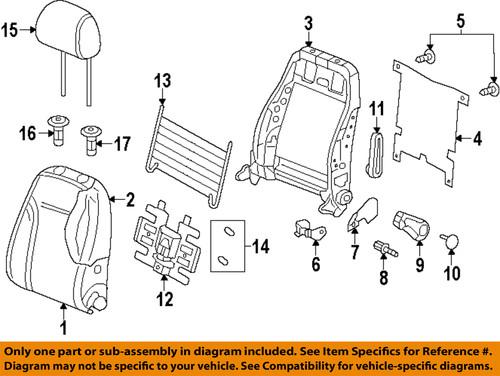 Volkswagen oem 5c6881901a79x front seat-headrest