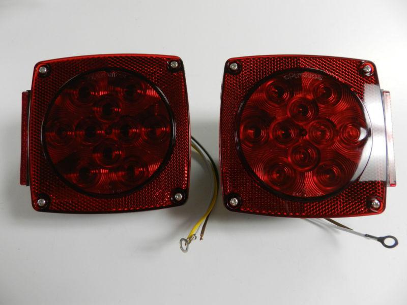 (1) pair trailer under 80" led square trailer tail light stud mount optronics