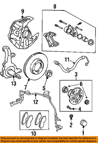 Toyota oem 8954304010 front abs wheel sensor/abs wheel speed sensor