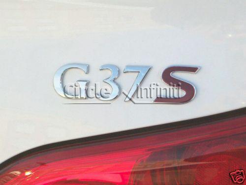 New oem infiniti g37s sport rear emblem badge