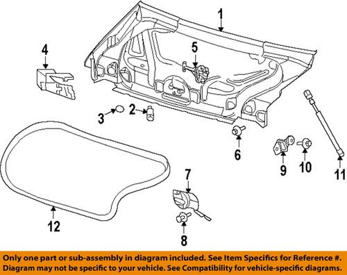 Dodge oem 4575880ad trunk lid-weatherstrip