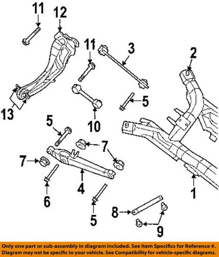 Jeep oem 5105927ab rear suspension-trailing arm