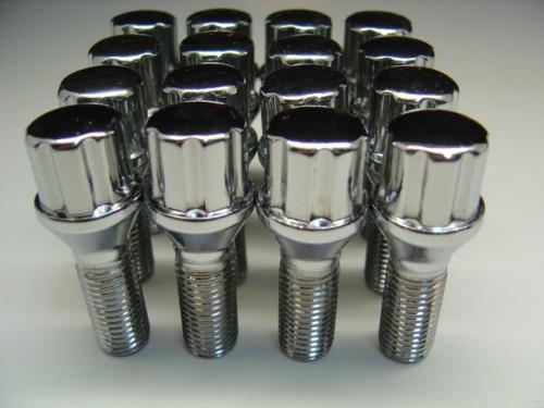 20pc spline chrome lug bolts nuts set 14m x 1.5 .93 inch length