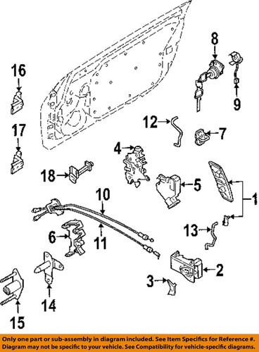 Nissan oem 80503ar200 door lock kit-lock