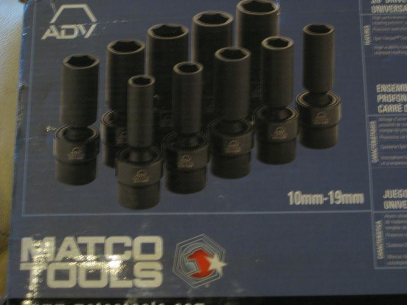 Matco tools adv deep 3/8 drive metric universal impact socket set