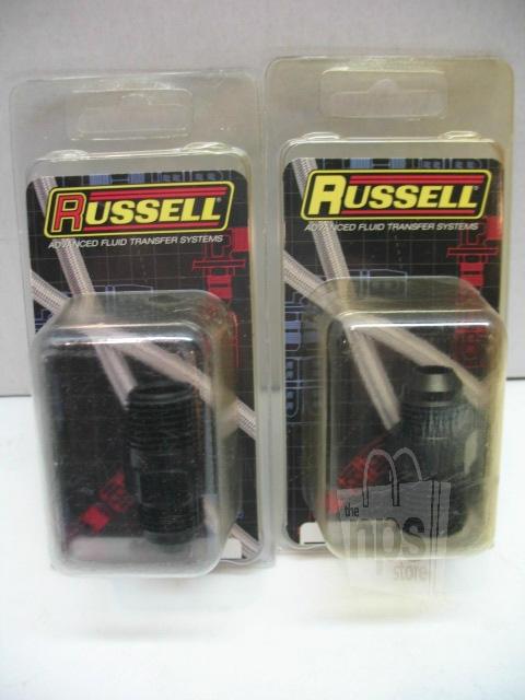 Russell 660493 -8an to 1/2in npt adapter fittings straight lot of 2 new