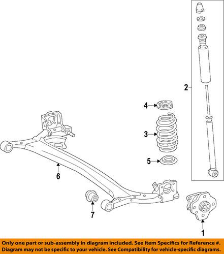 Ford oem be8z-18125-a rear shock absorber/shock absorber