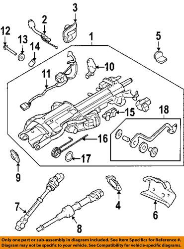 Ford oem 6l1z3b676aa steering column-upper shaft