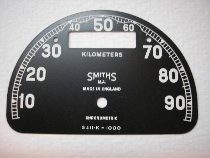 Smiths d shape chronometric speedo dial face 90 /120 km/h.