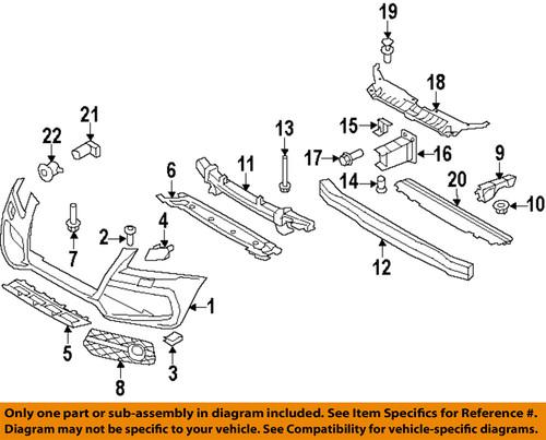 Audi oem 8r0807284c front bumper & grille-guide