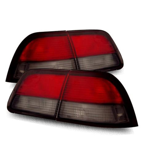 97-99 nissan maxima euro red smoked tinted tail lights housings rear brake lamps