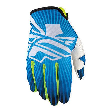 New 2013 fly racing lite gloves blue neon motocross atv bmx motorcycle gloves