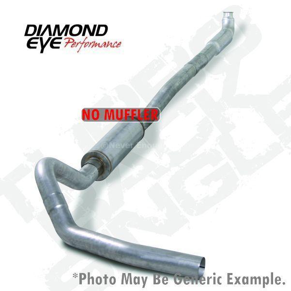 Diamond eye k4113a-rp diesel exhaust 4" turbo back aluminized - no muffler