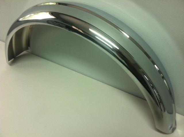 Chrome 5" wide rib ribbed fender bobber triumph bsa chopper front rear norton !!