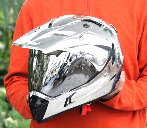 Masei 311 dirt bike motocross and atv helmet chrome