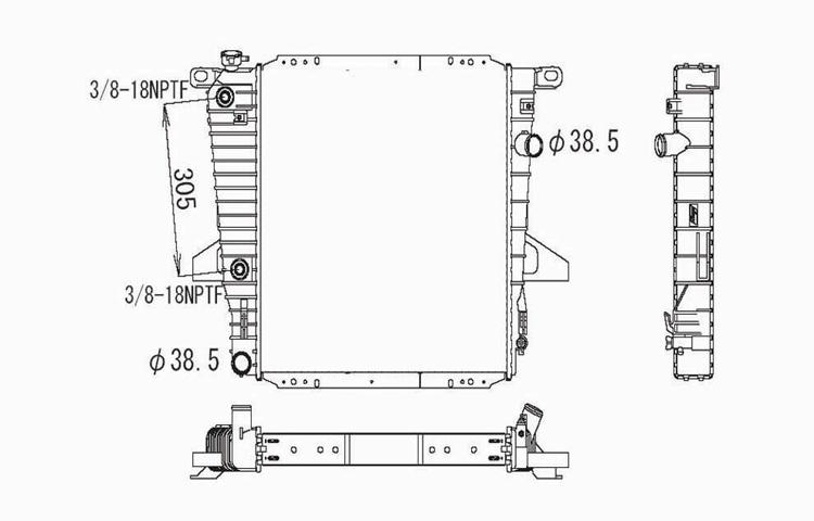 Replacement radiator 95-97 ford explorer automatic transmission 4.0 v6 f67z8005j