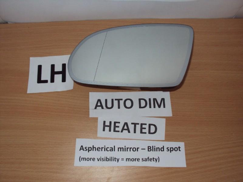 Oem 10 11 12 audi a8/s8/quattro auto dim heated wing mirror glass lh/left side