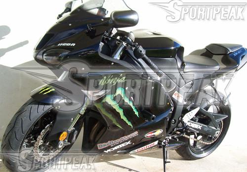 For kawasaki ninja zx-6r 07 08 2007 2008 636 fairing abs body kit black f76c61