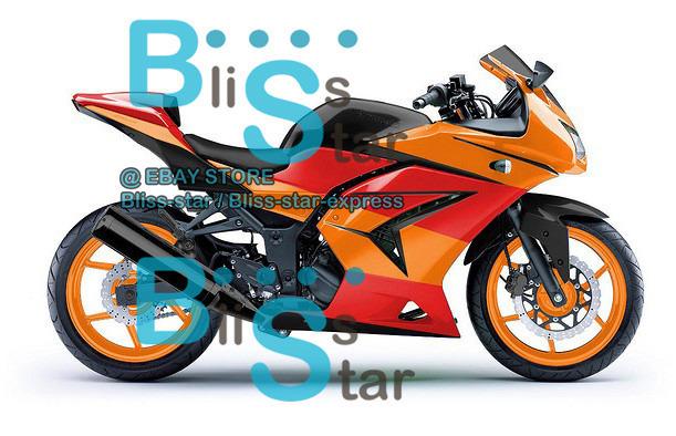 Injection fairing bodywork + tank kit set fit ninja ex250 250r 2008-2012 e43 w4