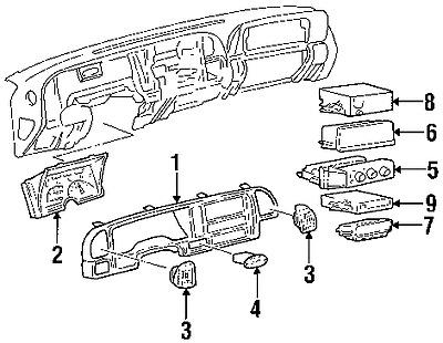 Cadillac 9378805 genuine oem factory original dash control unit