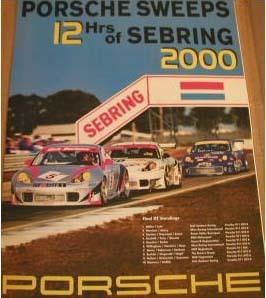 Porsche factory gt3-r 12 hours of sebring sr/print/rare