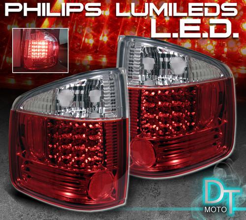 94-04 chevy s10 gmc sonoma philips-led perform red clear tail lights left+right