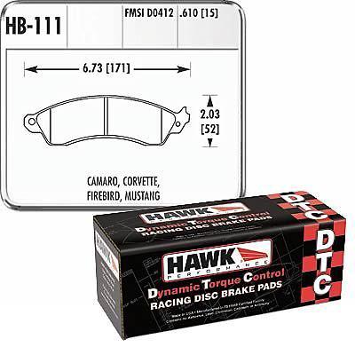 Hawk performance dtc 70 brake pad hb111u-610