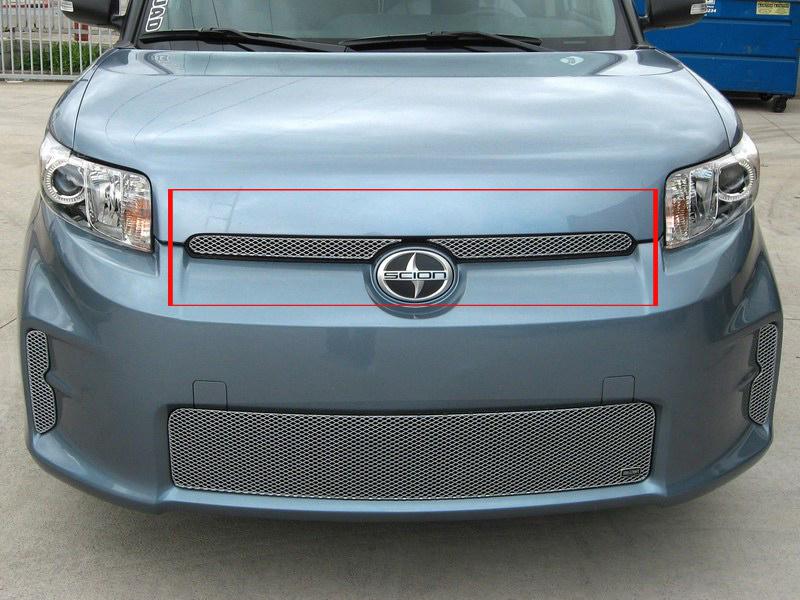 2011-2013 scion xb grillcraft upper silver grille 2 piece grill set toy1855s