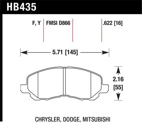 Hawk performance hb435f.622 disc brake pad