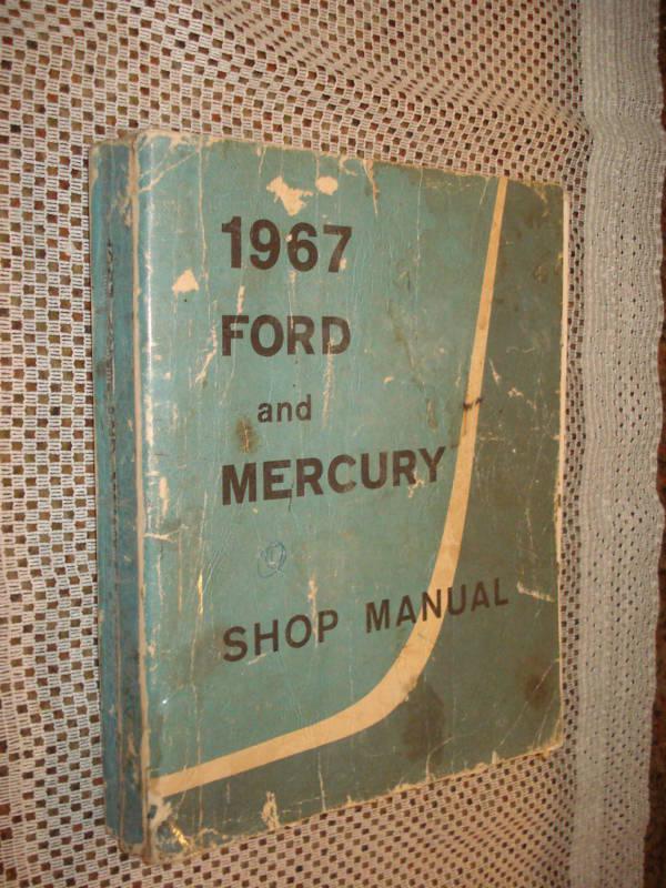 1967 ford mercury car shop manual original service book