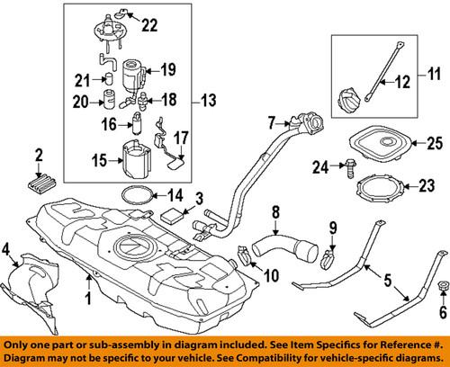 Hyundai oem 31220-1r000 fuel tank/filler misc