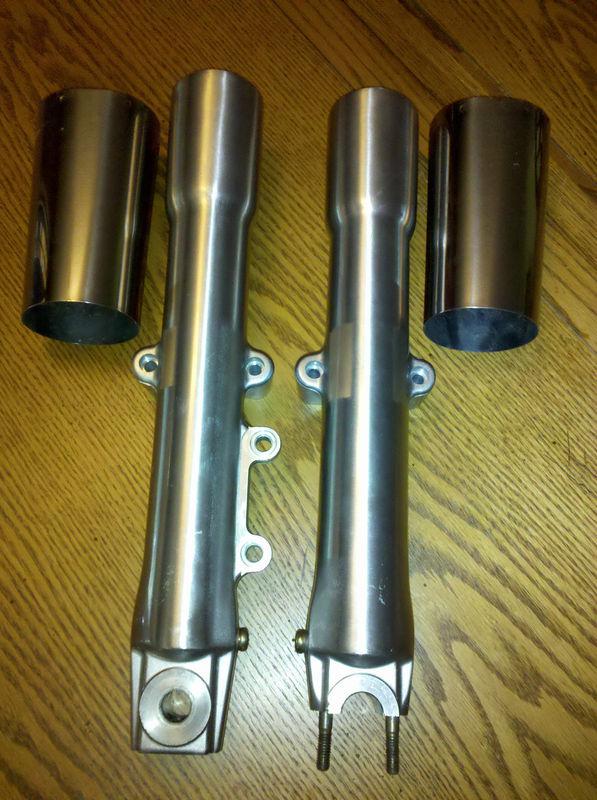 Harley davidson front forks with fork slider covers