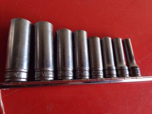 Snap on 8pc 6 point 3/8" drive deep socket set sfs