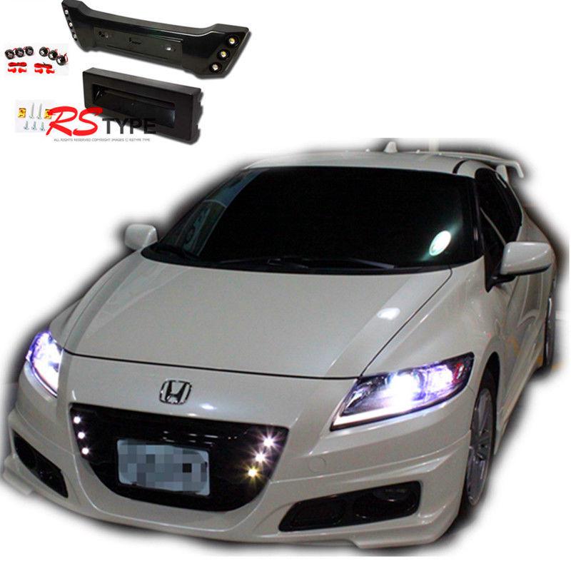 2011-2012 honda crz cr-z ex eco mugen led abs front grill license holder