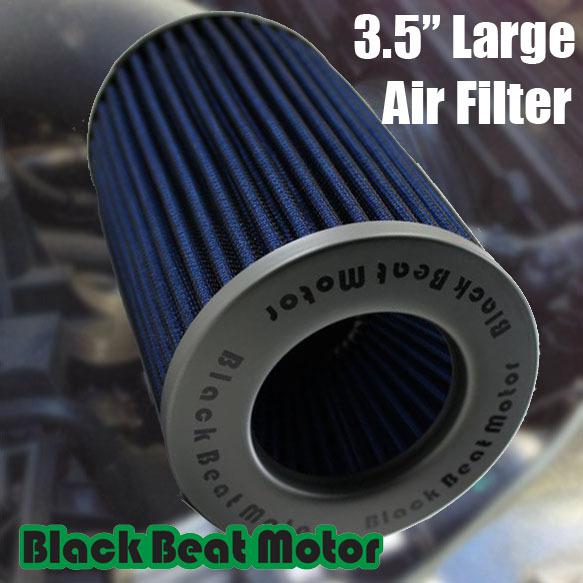 3.5" 89mm inlet universal cone truck air dry filter blue ford dodge