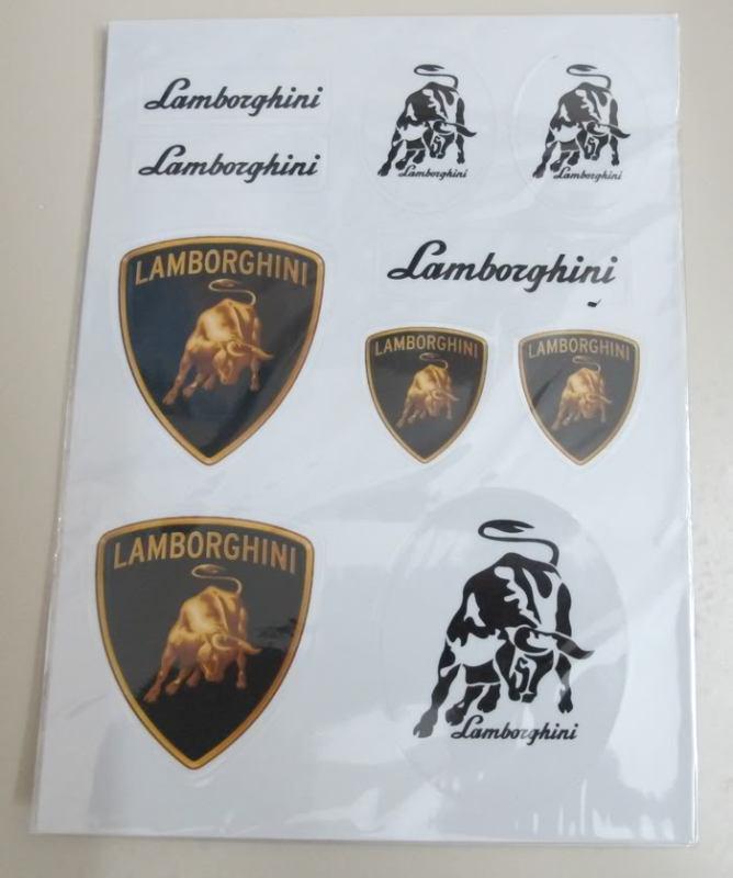 Lamborghini car logo grille fender emblem logo badge stickers decal x 1 set 