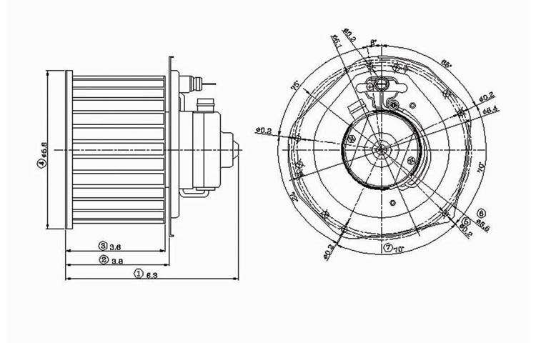 Replacement blower motor chevy c/k pickup blazer gmc c/k pickup yukon 52498869