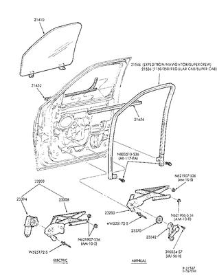 F65z1521453aa ford weatherstrip assy - door window