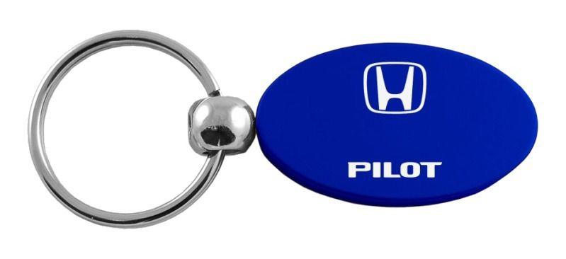 Honda pilot blue oval metal keychain car ring tag key fob logo lanyard