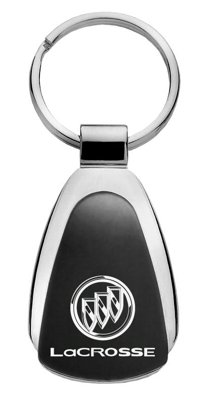 Buick lacrosse black tear drop key chain ring tag key fob logo lanyard