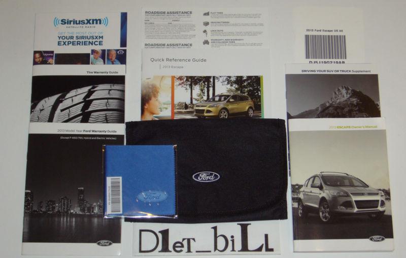 Oem 2013 ford escape owners manual set w/ oem ford case