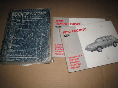 1990 ford tempo escort mercury topaz shop service dealer repair manual set