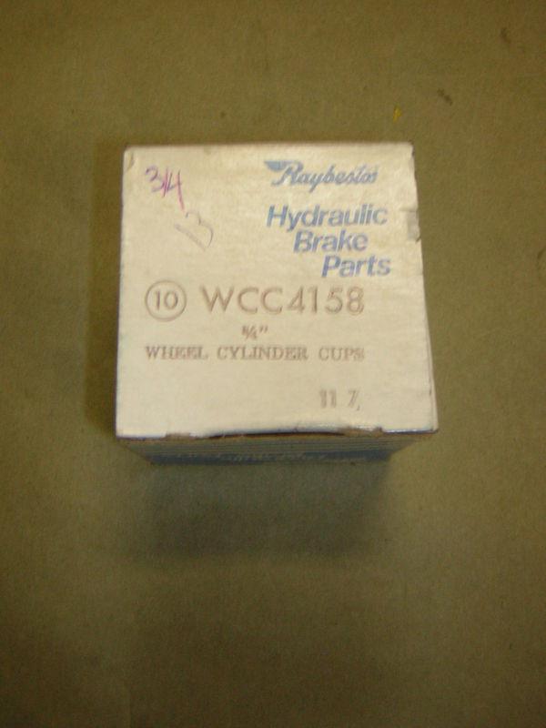 Raybestos wcc4158  3/4" wheel cylinder cups box of (10) nos vintage cars new 