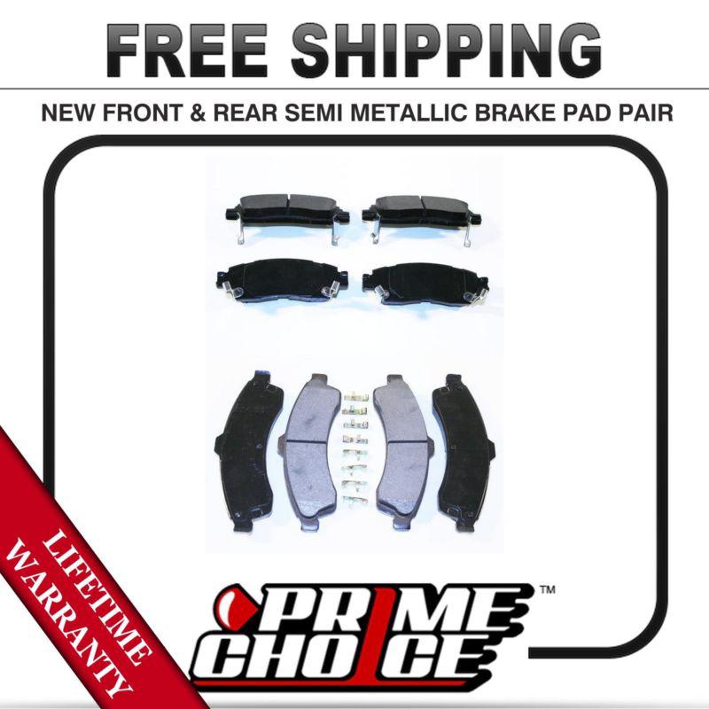 Complete set of front and rear premium brake pads with lifetime warranty