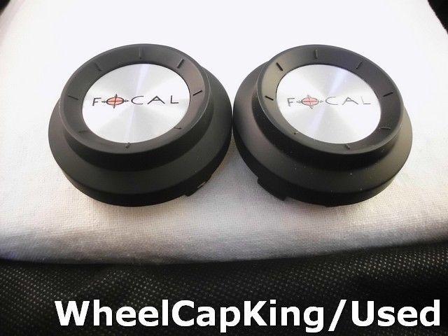 Focal matte black custom wheel center cap caps (set of 2) #89-9117-cap