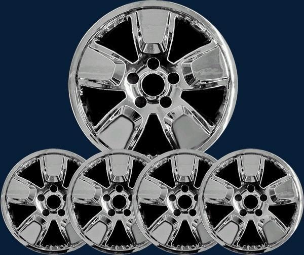 '08-13 jeep liberty 16" 5 spoke chrome upgrade wheel skins new set/4 6998p-c