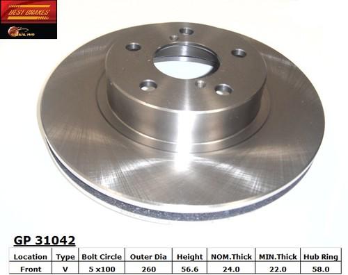 Best brakes usa gp31042 front brake rotor/disc-disc brake rotor