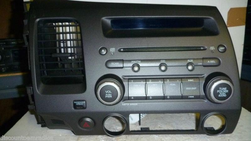 06-09 honda civic radio cd mp3 player & code 39100-sna-a030 oem *