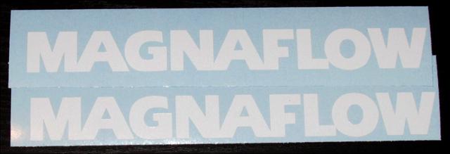 Magnaflow performance exhaust logo vinyl sticker decal! (2) 8" gloss white!