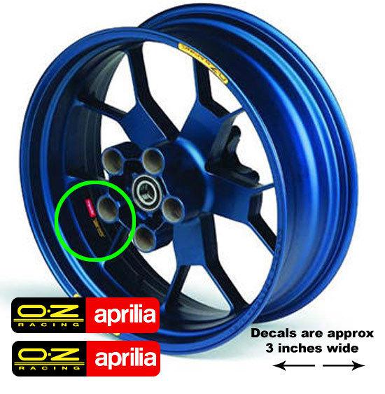 Oz aprilia center rim decals fits rsvr and tuono rims